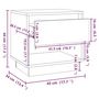 Voir la diapositive 6 : VIDAXL Tables de chevet 2 pcs Sonoma gris 45x34x44cm Bois d'ingenierie