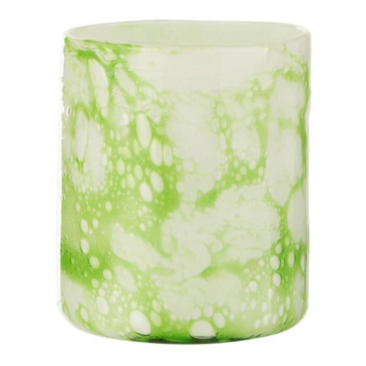 Paris Prix Photophore en Verre  Marbre  18cm Vert