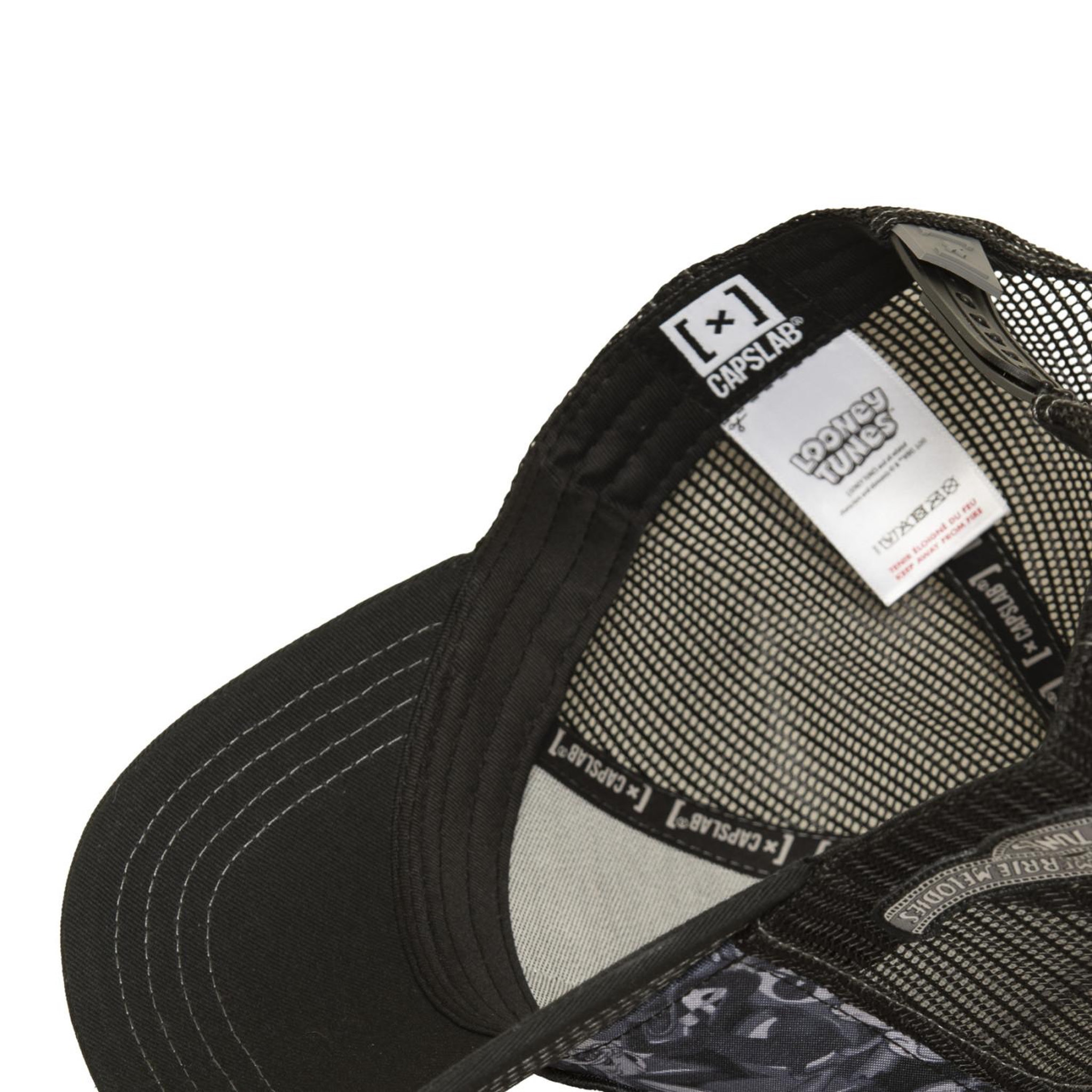 Voir la diapositive 6 : CAPSLAB Casquette trucker avec filet et patch looney tunes duo