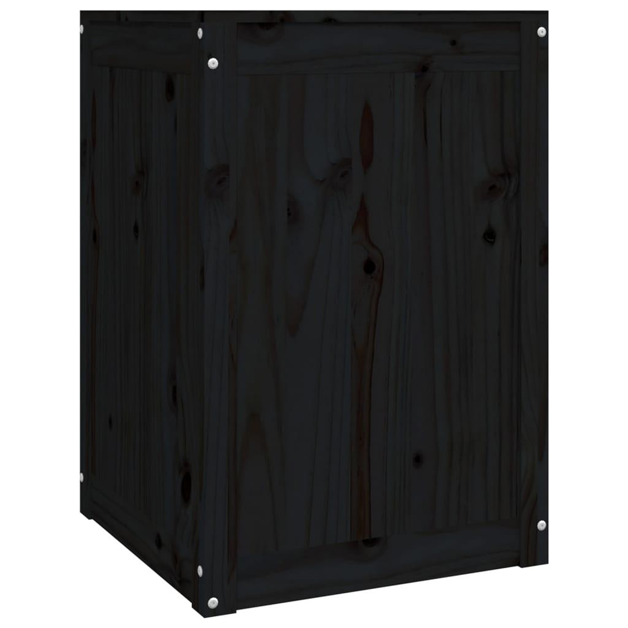 Voir la diapositive 5 : VIDAXL Boîte a linge Noir 44x44x66 cm Bois massif de pin