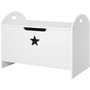Voir la diapositive 1 : HOMCOM HOMCOM Coffre malle de rangement coffre à jouets dim. 62L x 40l x 46H cm MDF blanc