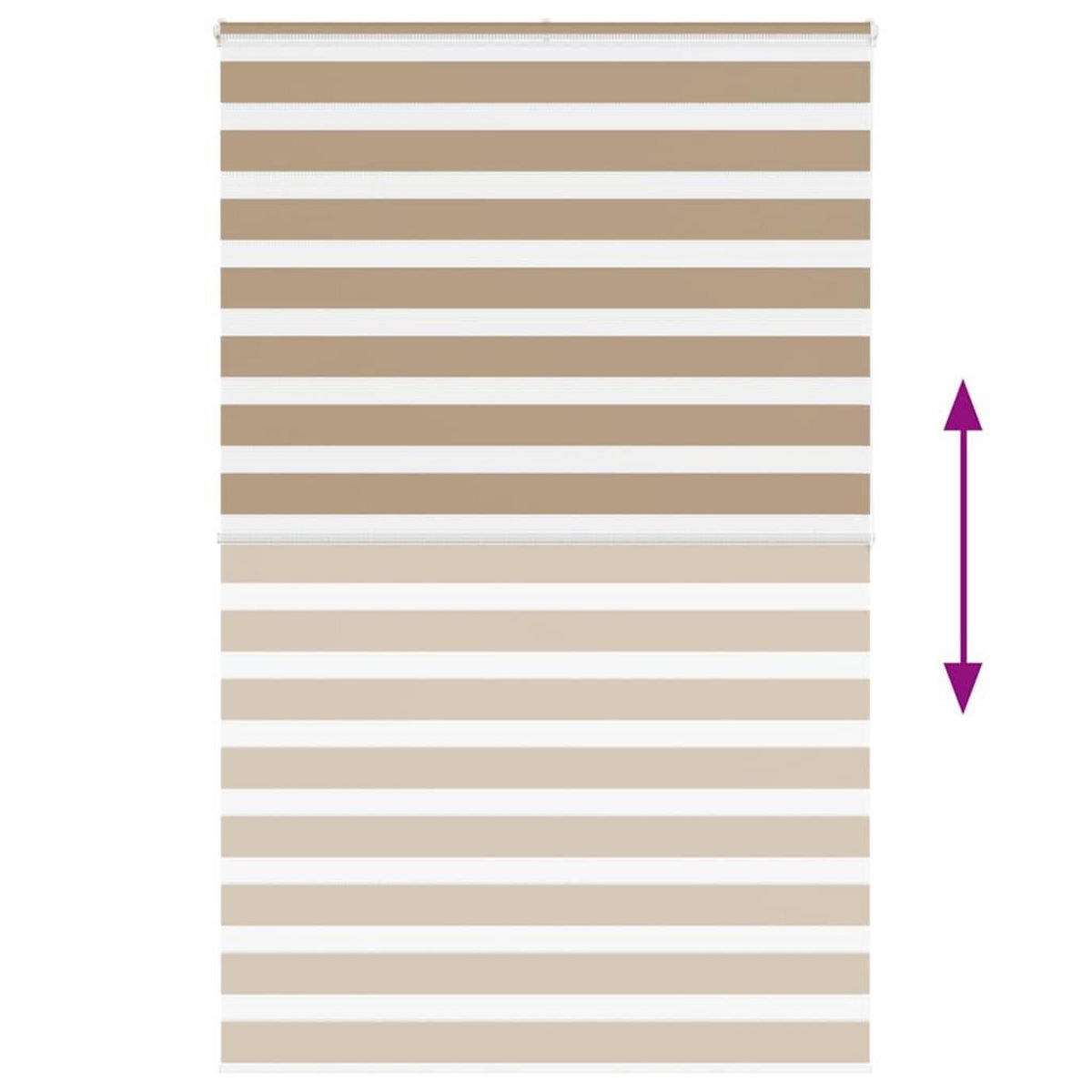 VIDAXL Store zebre marron sable largeur du tissu 145,9 cm polyester