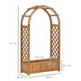 Voir la diapositive 3 : OUTSUNNY Jardinière avec treillis et arche - bac à fleurs - jardinière sur pied - dim. 83L x 36l x 152H cm - bois sapin pré-huilé