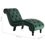 Voir la diapositive 6 : VIDAXL Chaise longue Velours Vert