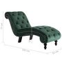 Voir la diapositive 6 : VIDAXL Chaise longue Velours Vert
