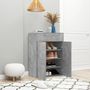 Voir la diapositive 3 : VIDAXL Armoire a chaussures Gris beton 60x35x84 cm Bois d'ingenierie