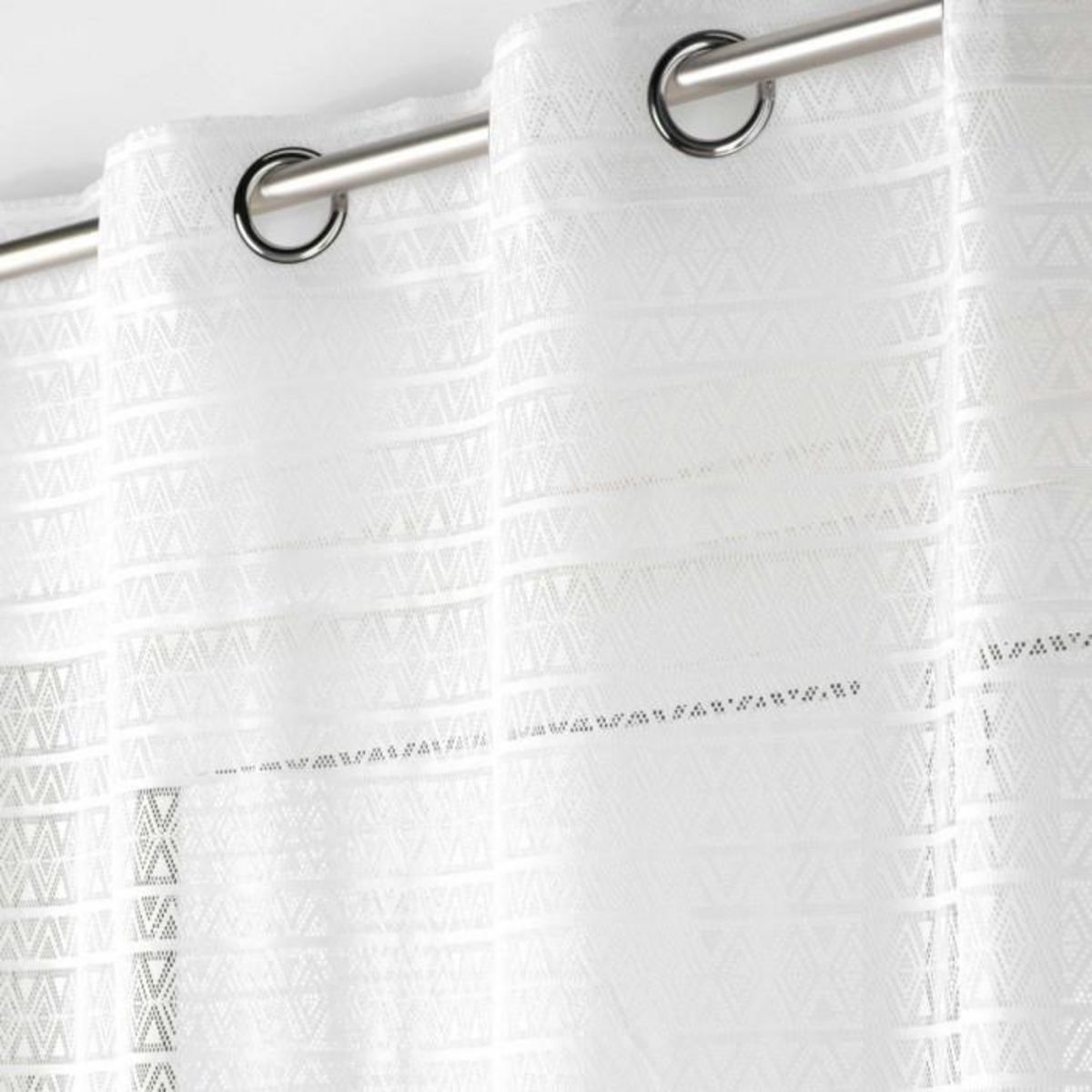 Paris Prix Rideau Voilage à Œillets Maille  Naomie  140x240cm Blanc