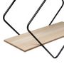 Voir la diapositive 2 : ATMOSPHERA Étagère Murale Design  Nena  48cm Noir & Beige