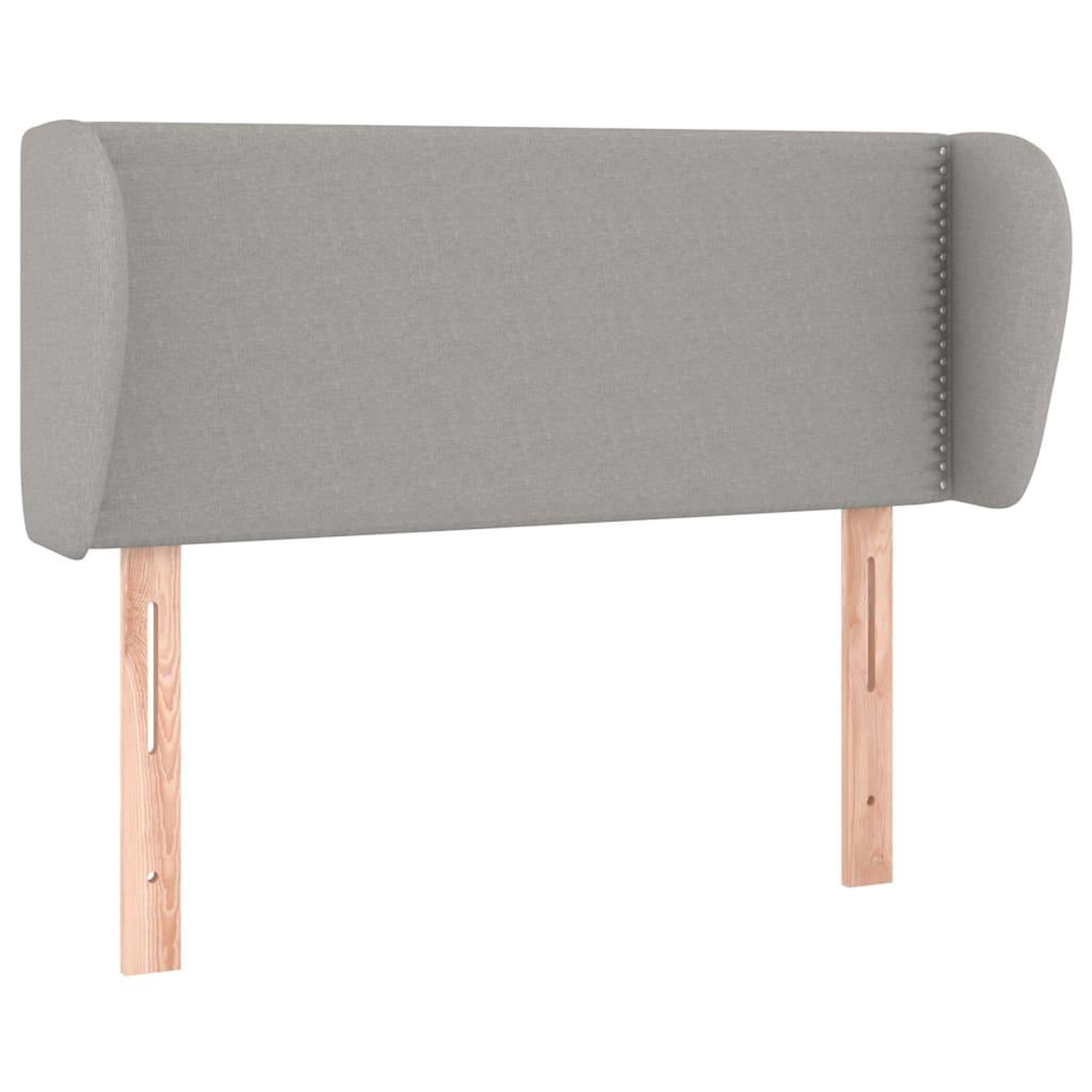 Voir la diapositive 2 : VIDAXL Tete de lit avec oreilles Gris clair 103x23x78/88 cm Tissu