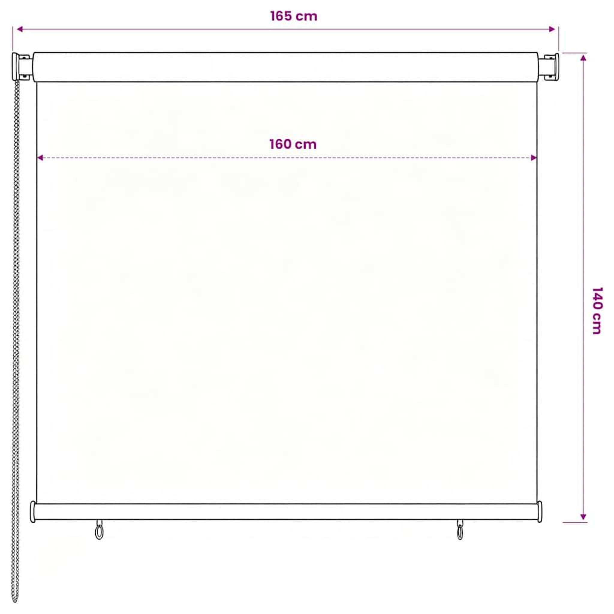 Voir la diapositive 6 : VIDAXL Store roulant d'exterieur 165 (l) x 140 (h) cm hdpe marron