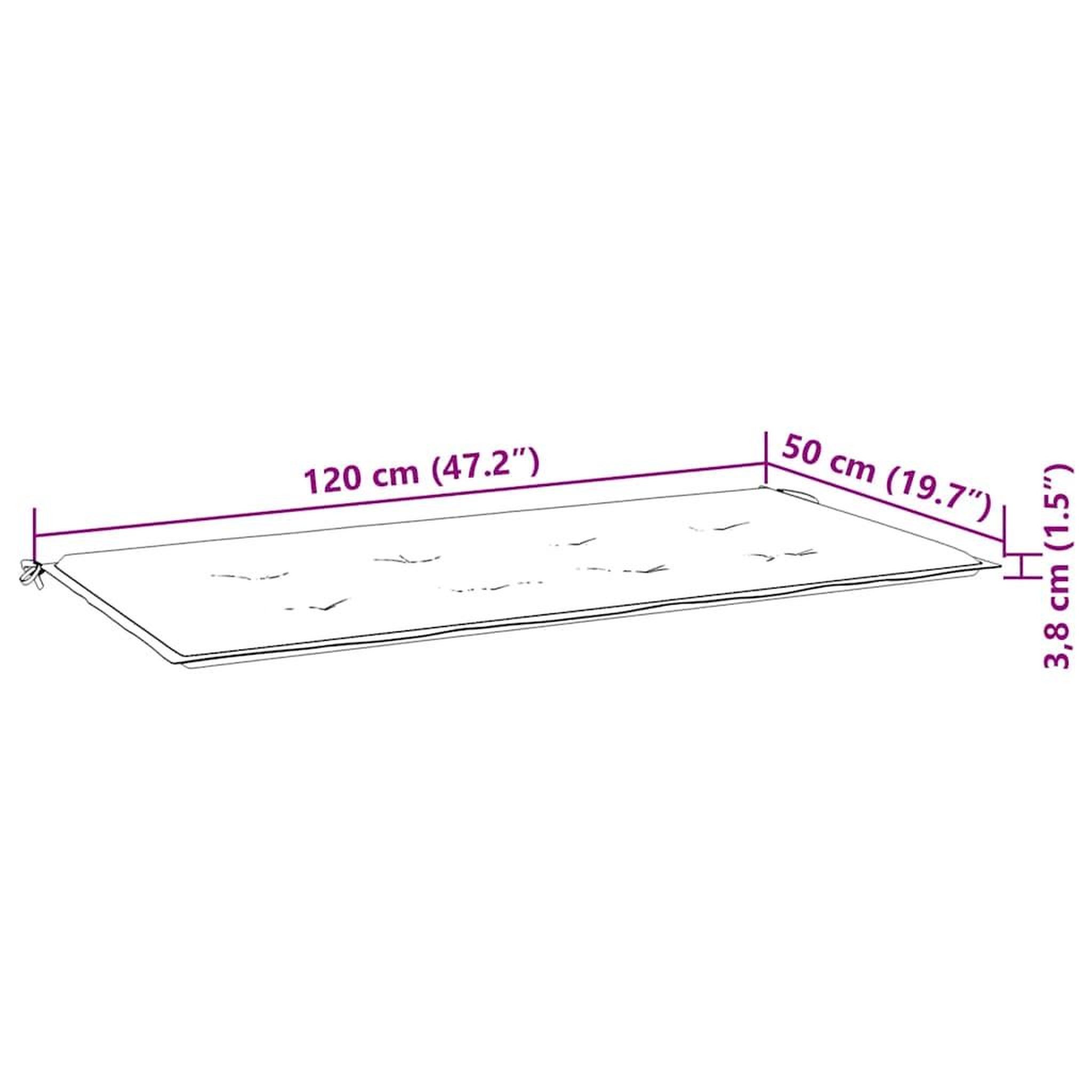 Voir la diapositive 6 : VIDAXL Banc de jardin 2 places avec coussin 120 cm Bois d'eucalyptus