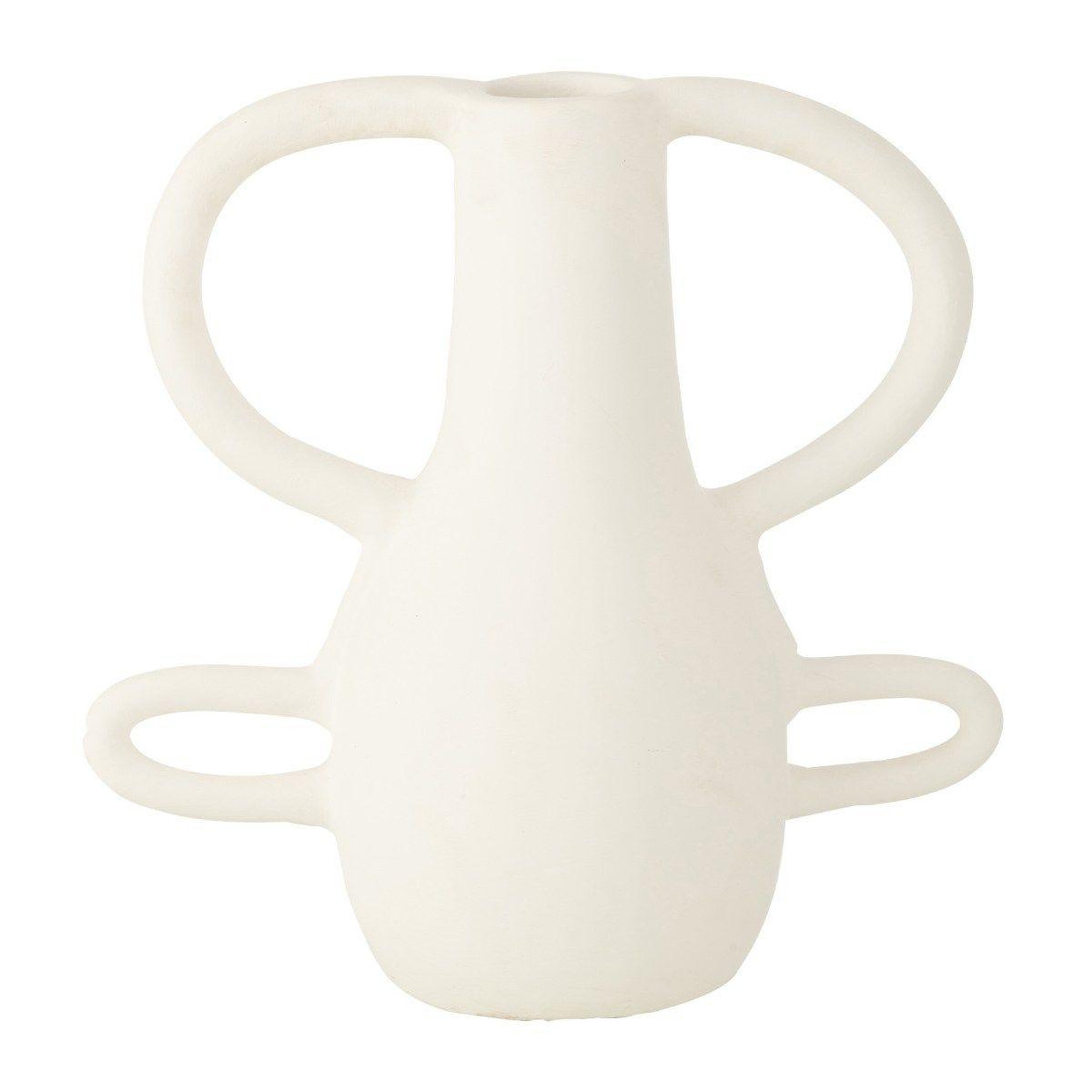 Voir la diapositive 1 : J-LINE Vase design 4 poignées  bali  36cm blanc