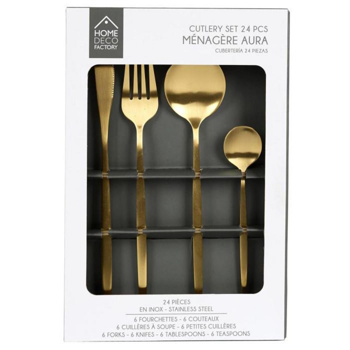 Paris Prix Ménagère 24 Pièces  Aura  20cm Or