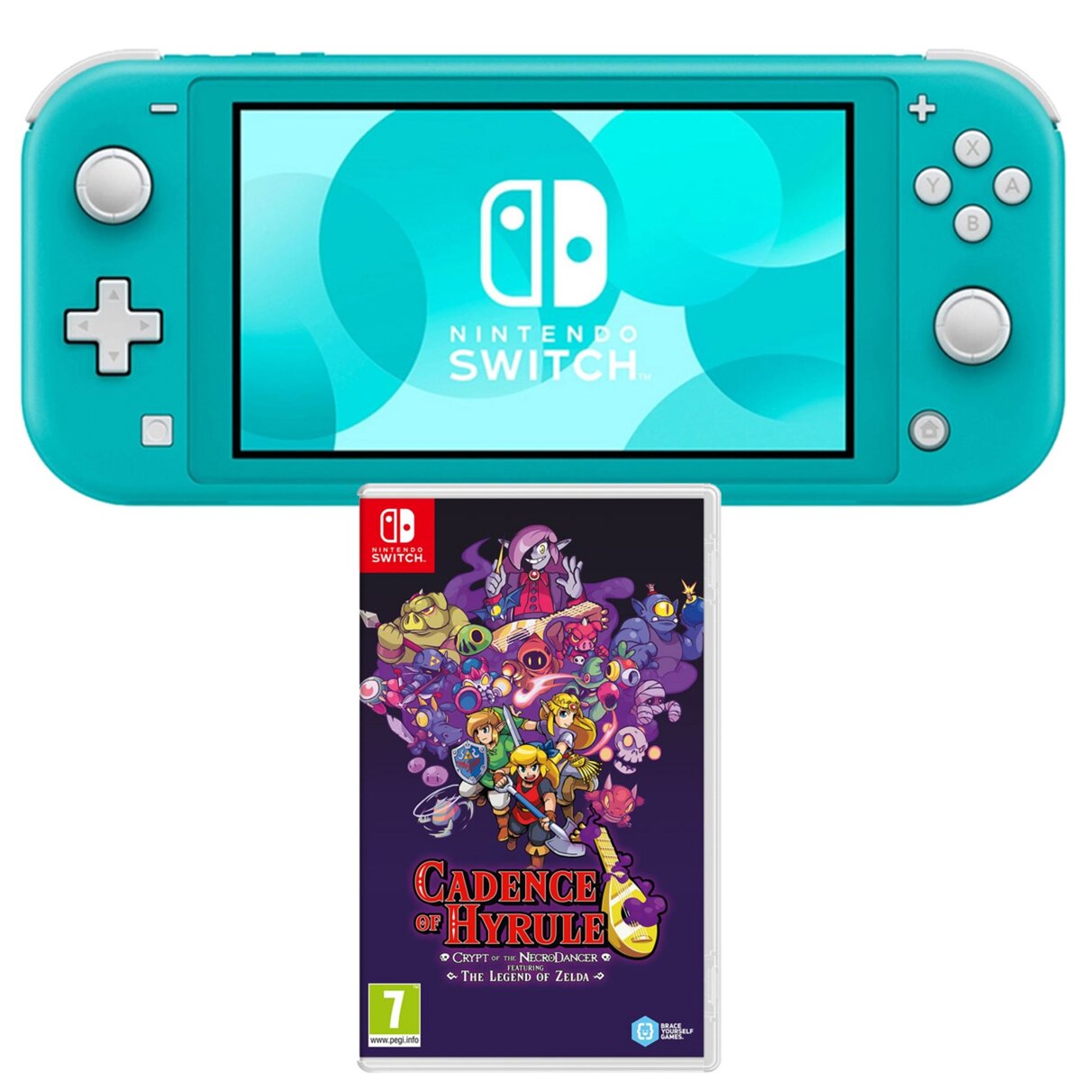 NINTENDO Console Nintendo Switch Lite Turquoise + Cadence of Hyrule Crypt of the Necrodancer Featuring The Legend of Zelda
