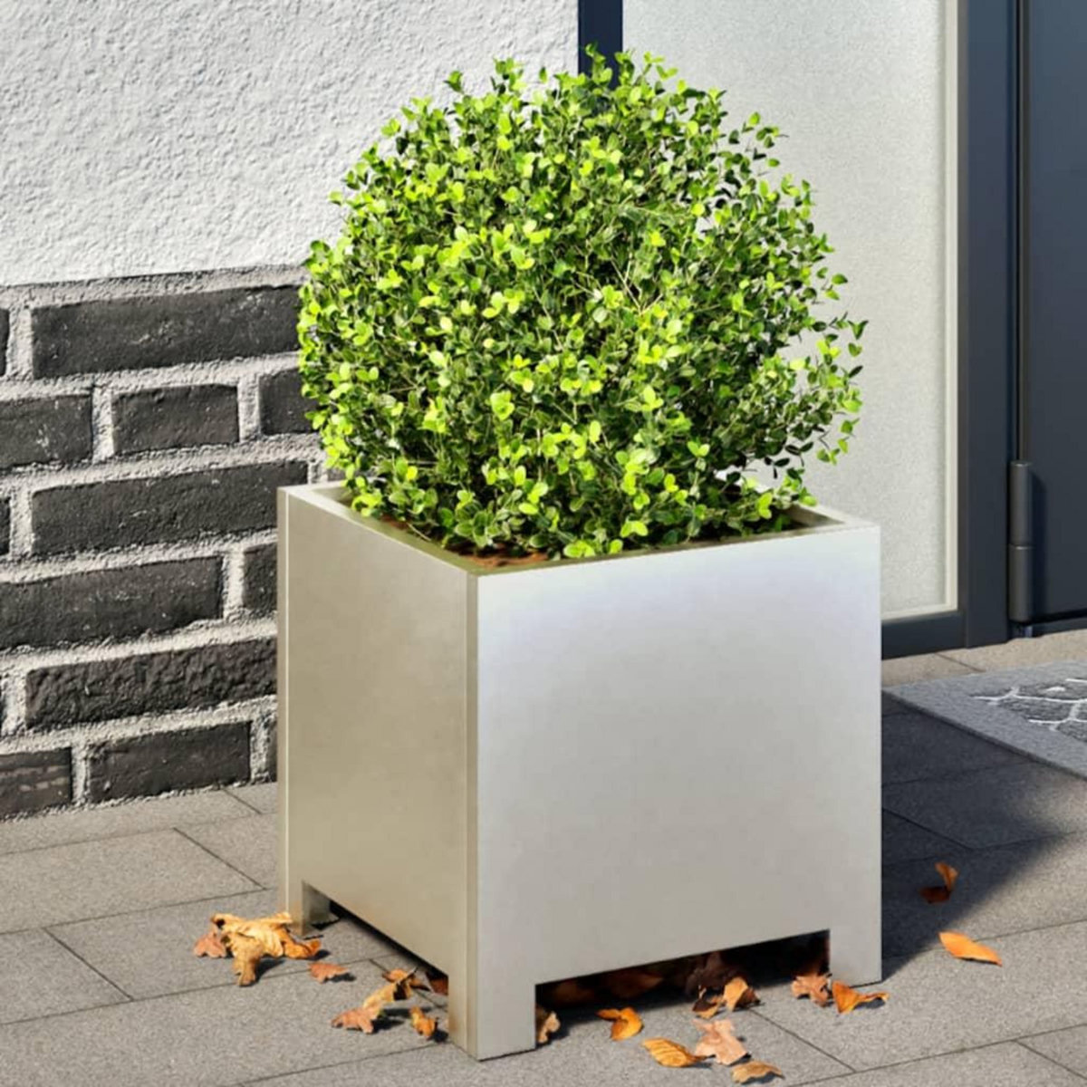 VIDAXL Jardiniere 30x30x30 cm acier inoxydable