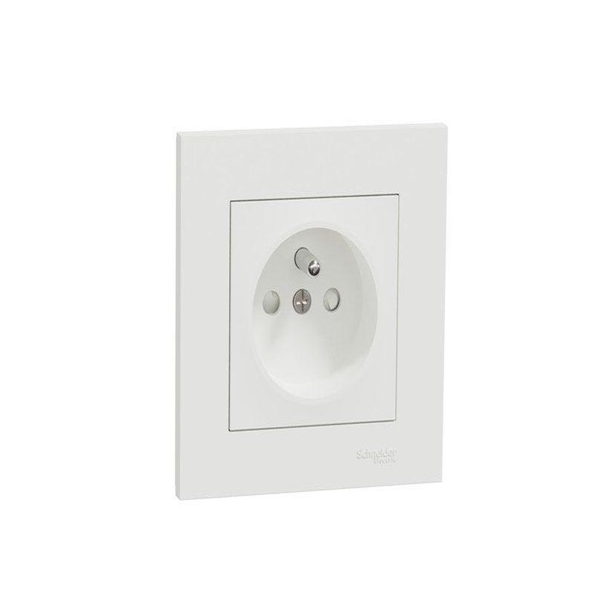 Schneider Electric Prise avec terre Miluz, blanc