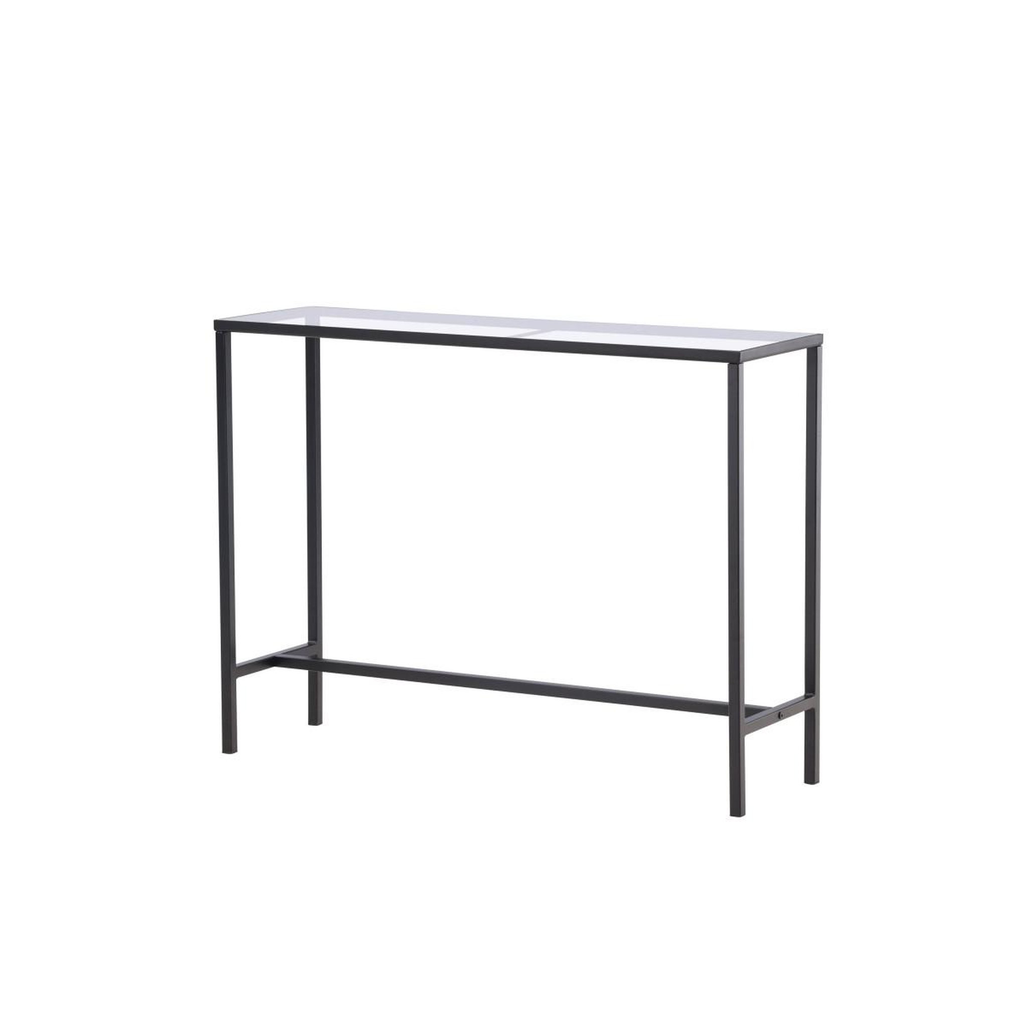 Voir la diapositive 5 : Paris Prix Console design en verre  dipp  100cm noir & transparent