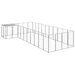 VIDAXL Chenil Argente 13,31 m^2 Acier