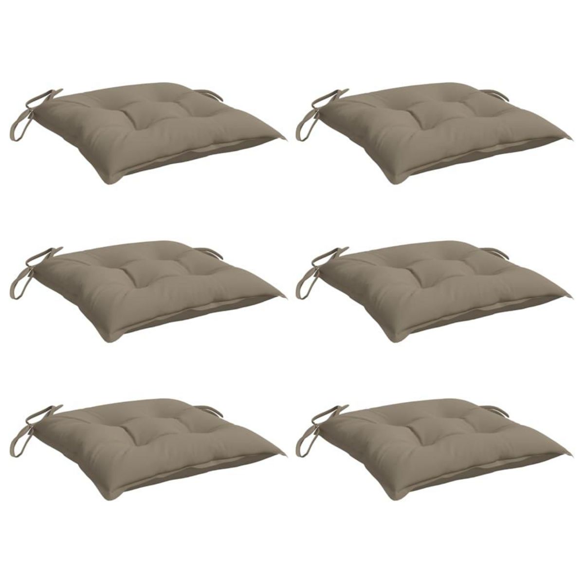 VIDAXL Coussins de palette lot de 6 taupe 50x50x7 cm tissu oxford