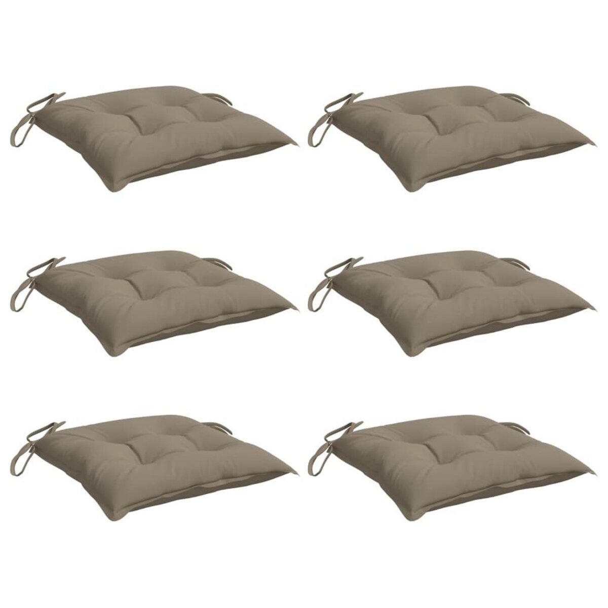 VIDAXL Coussins de palette lot de 6 taupe 50x50x7 cm tissu oxford
