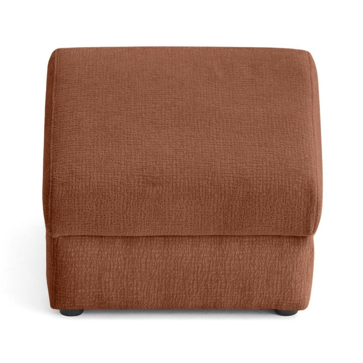 LISA DESIGN Bastille - pouf en tissu velours relief