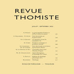 REVUE THOMISTE N° 3/2022, JUILLET-SEPTEMBRE 2022 , Margelidon Philippe-Marie