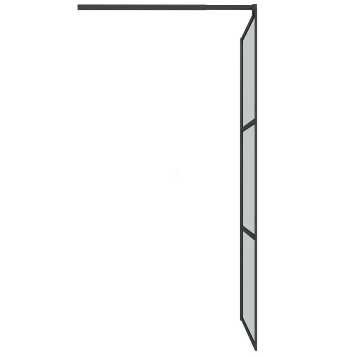 VIDAXL Paroi de douche 115x195 cm Verre ESG fonce Noir