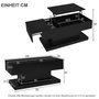 Voir la diapositive 4 : MERAX Table Basse Avec Bureau Relevable Et LED