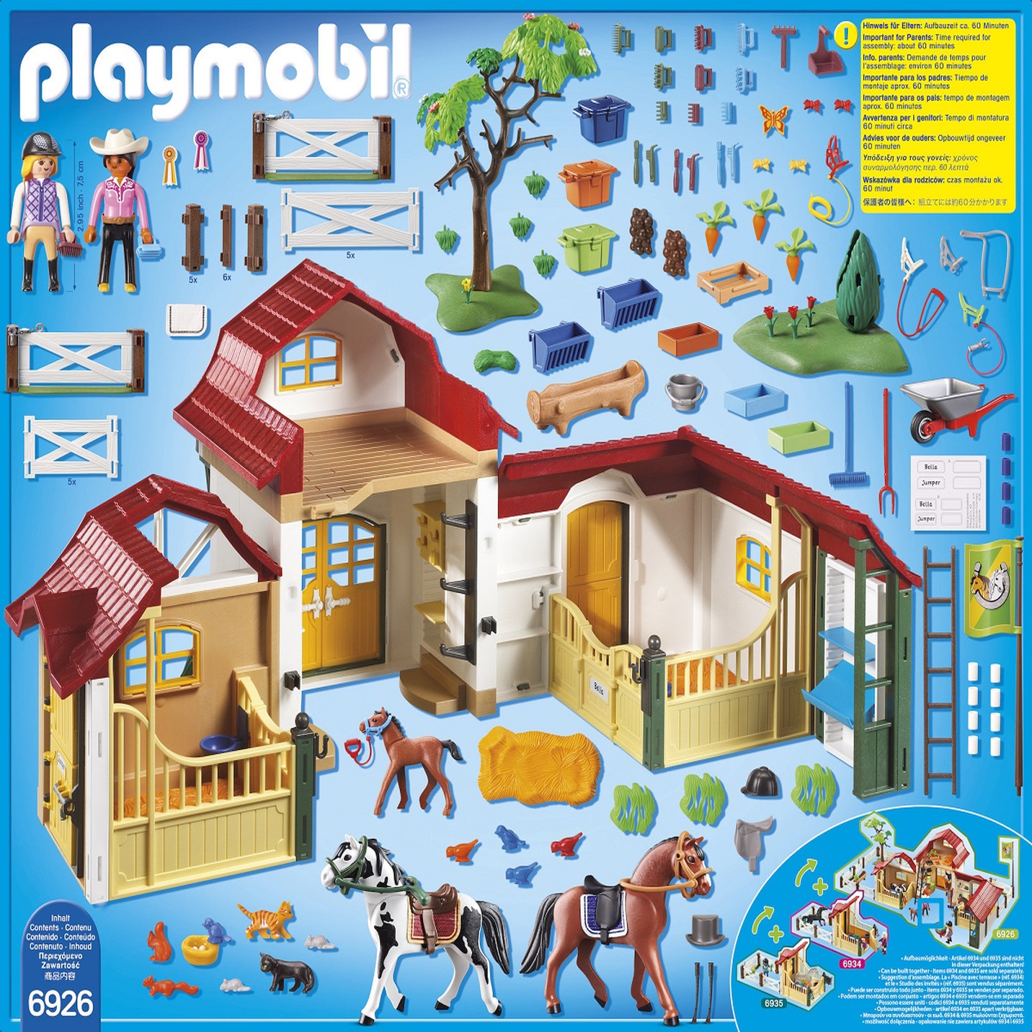 Voir la diapositive 3 : PLAYMOBIL 6926 - Country - Club d'équitation 