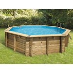 Ubbink Piscine bois Océa 5,10 x 1,20 m - Liner gris - Ubbink