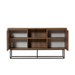 CONCEPT USINE Buffet 2 portes 6 espaces de rangement 140 cm BREZNO