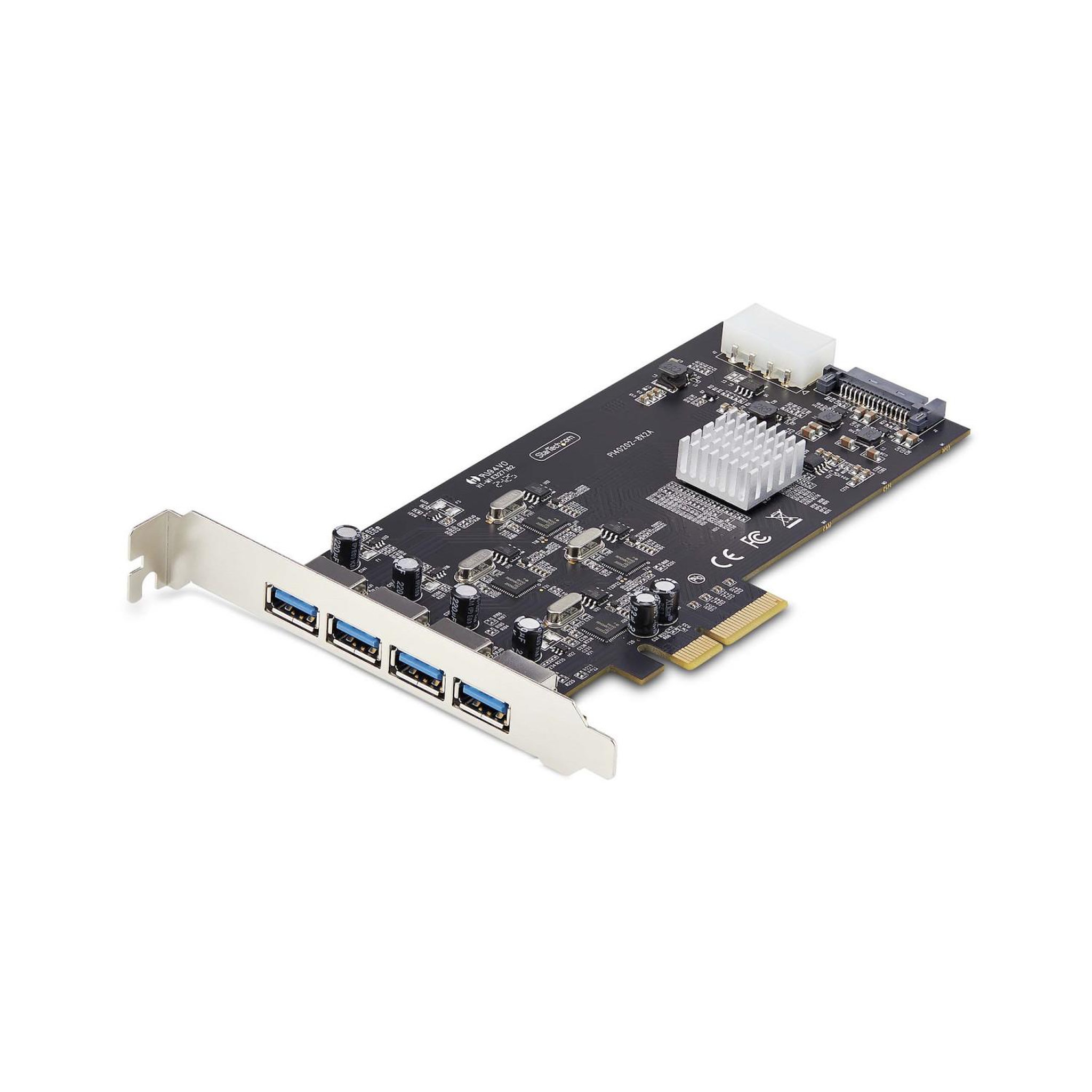 Startech Startech.com carte pcie usb à 4 ports, usb 3.2 5gbps, carte d'extension pci express avec 4 contrôleurs usb indépendants, 4 ports usb-a, windows/macos/linux