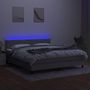 Voir la diapositive 4 : VIDAXL Sommier a lattes de lit et matelas et LED Gris clair 180x200 cm