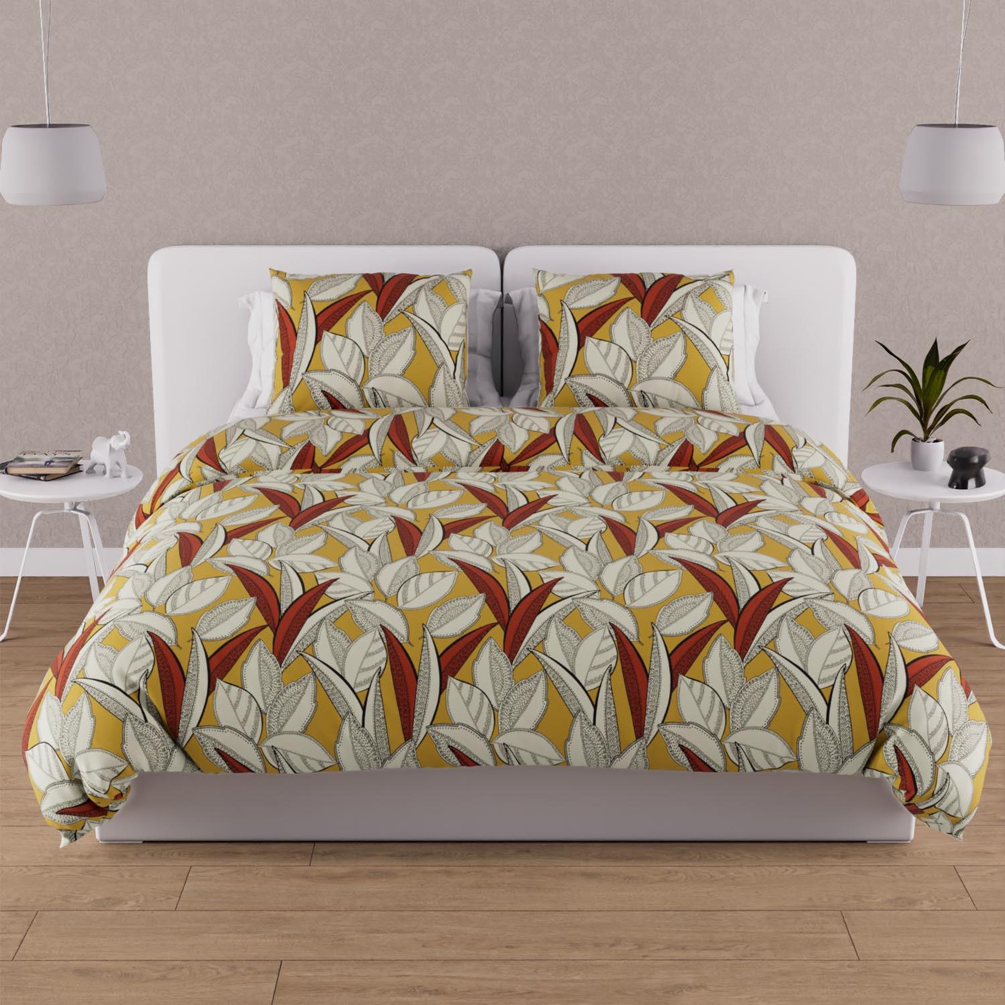 Voir la diapositive 1 : SOLEIL D'OCRE Parure housse de couette coton 57 fils TOGO, par Soleil d'ocre