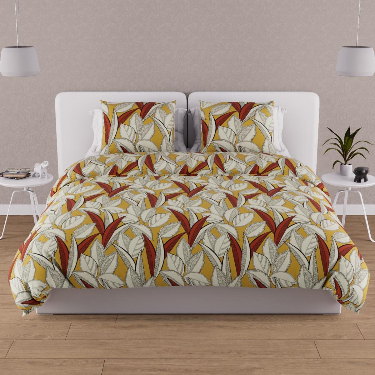 SOLEIL D'OCRE Parure housse de couette coton 57 fils TOGO, par Soleil d'ocre