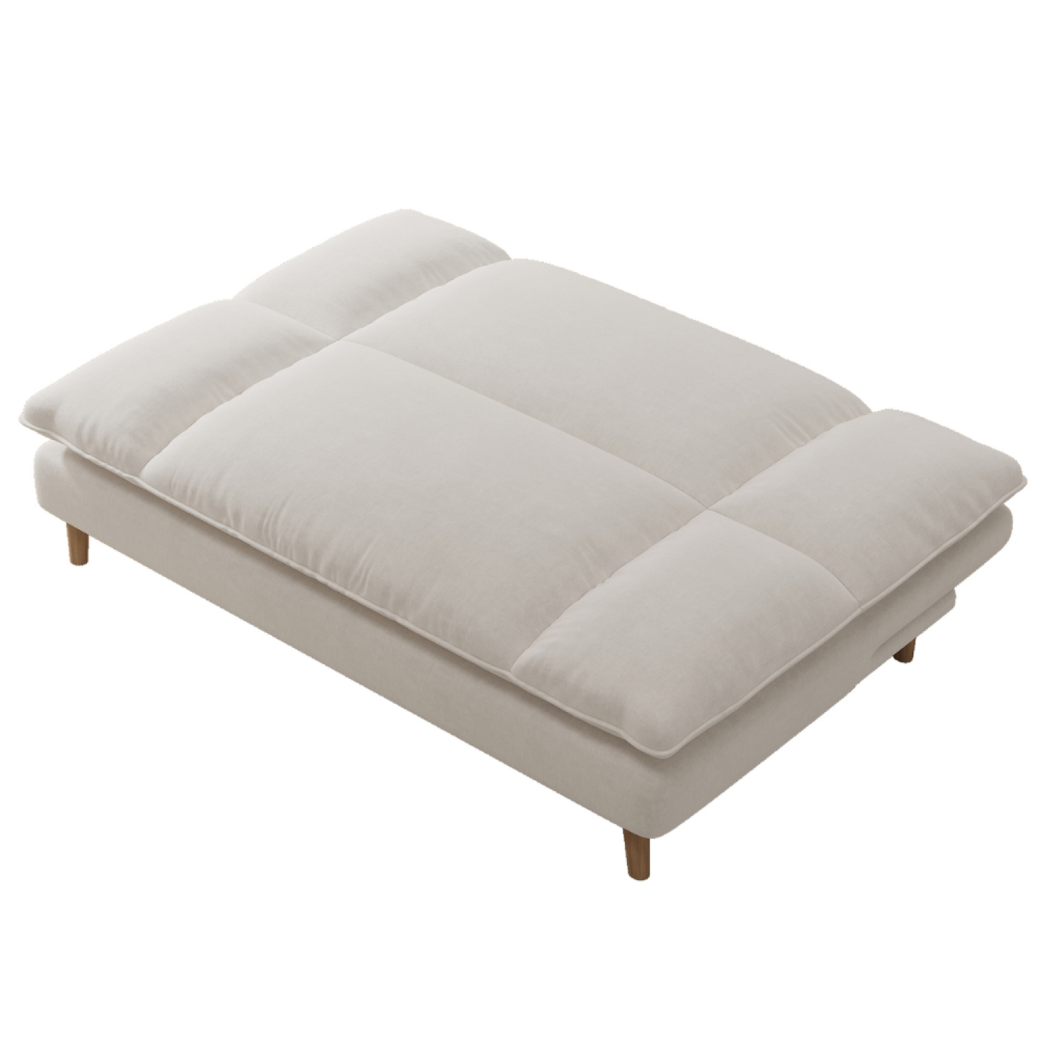 Voir la diapositive 6 : CONCEPT USINE Canapé convertible 3 places en tissu beige vasco