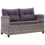 Voir la diapositive 2 : VIDAXL Salon de jardin 6 pcs avec coussins Resine tressee Gris fonce