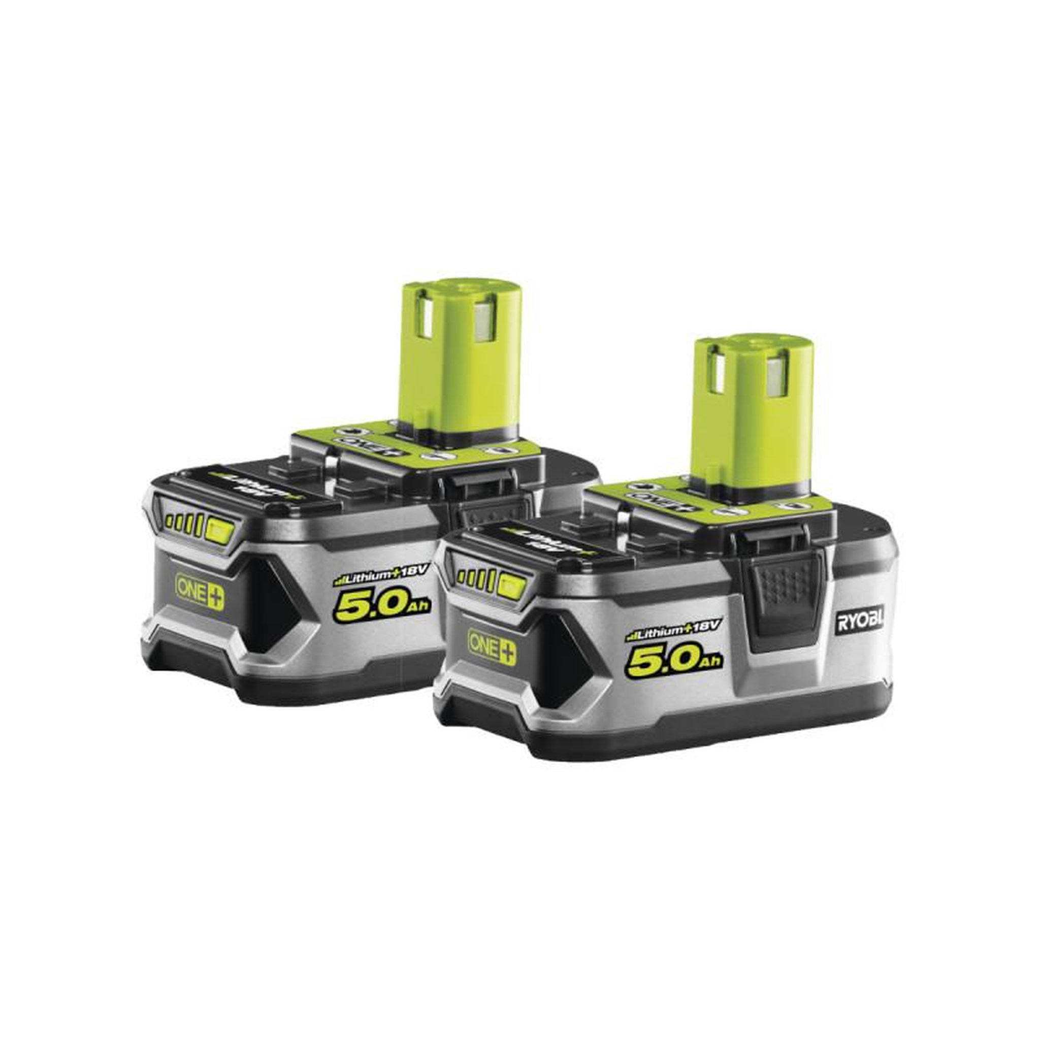 Ryobi Lot de 2 batteries ryobi 18v one+ 5.0ah lithium-ion rb18ll50