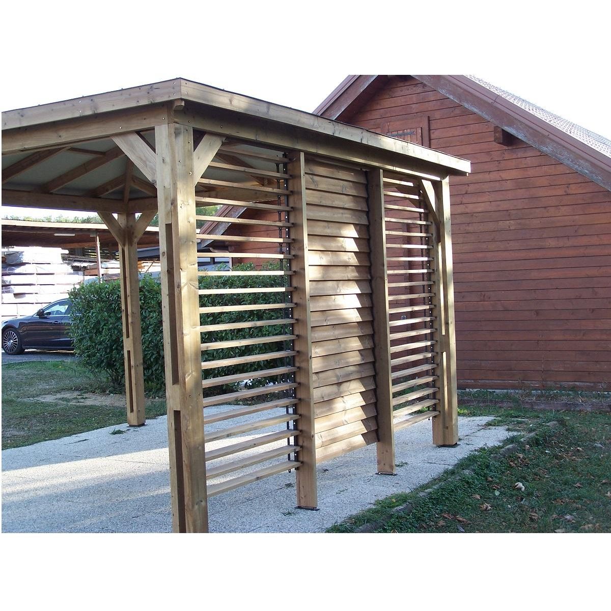 Habrita Abri de piscine BLUETERM - 14,36 m² une paroi à ventelles - THB 3535.V