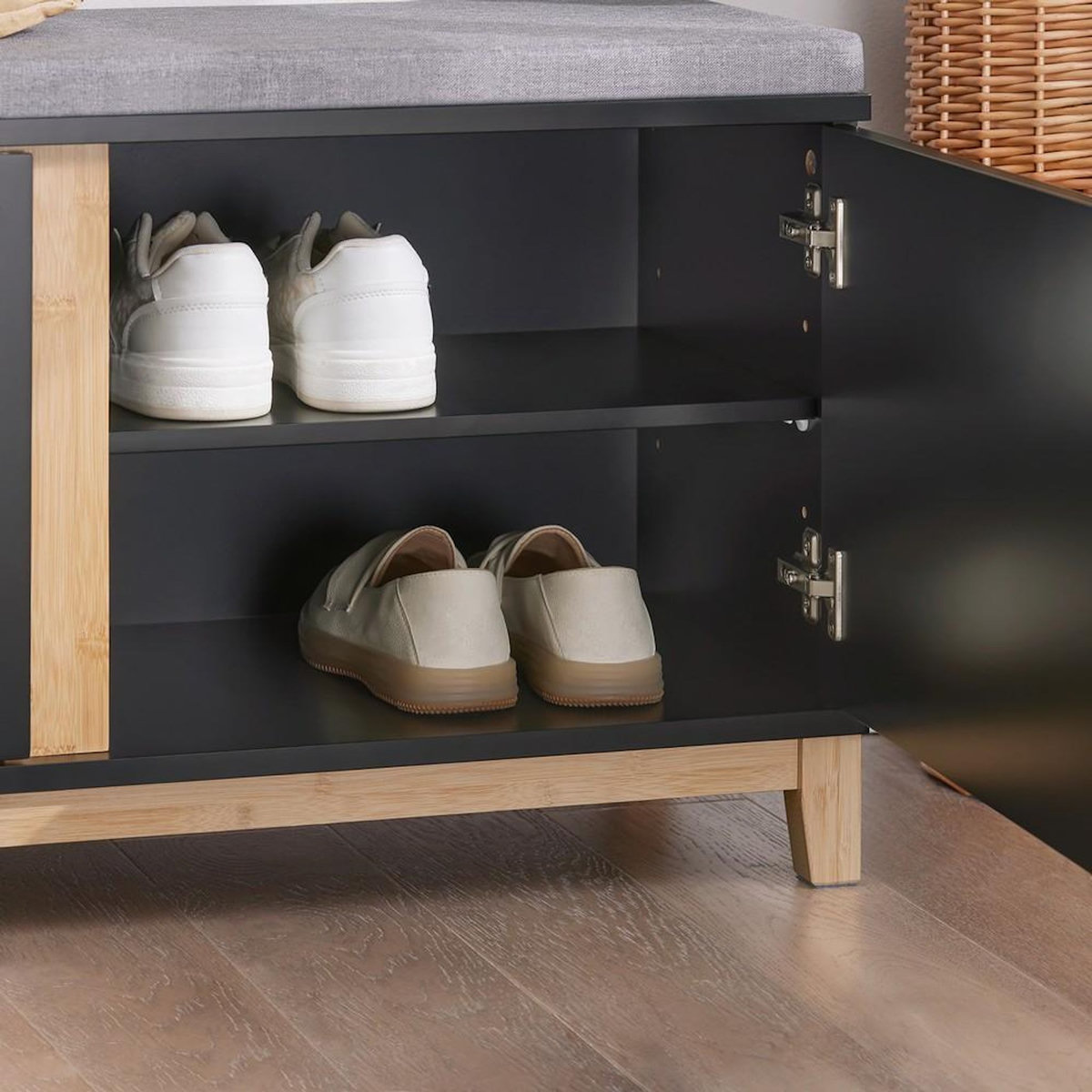 SOBUY SoBuy - Banc de rangement à chaussures avec deux portes - Nordique - FSR117