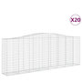 Voir la diapositive 2 : VIDAXL Paniers a gabions arques 20 pcs 400x50x140/160 cm Fer galvanise