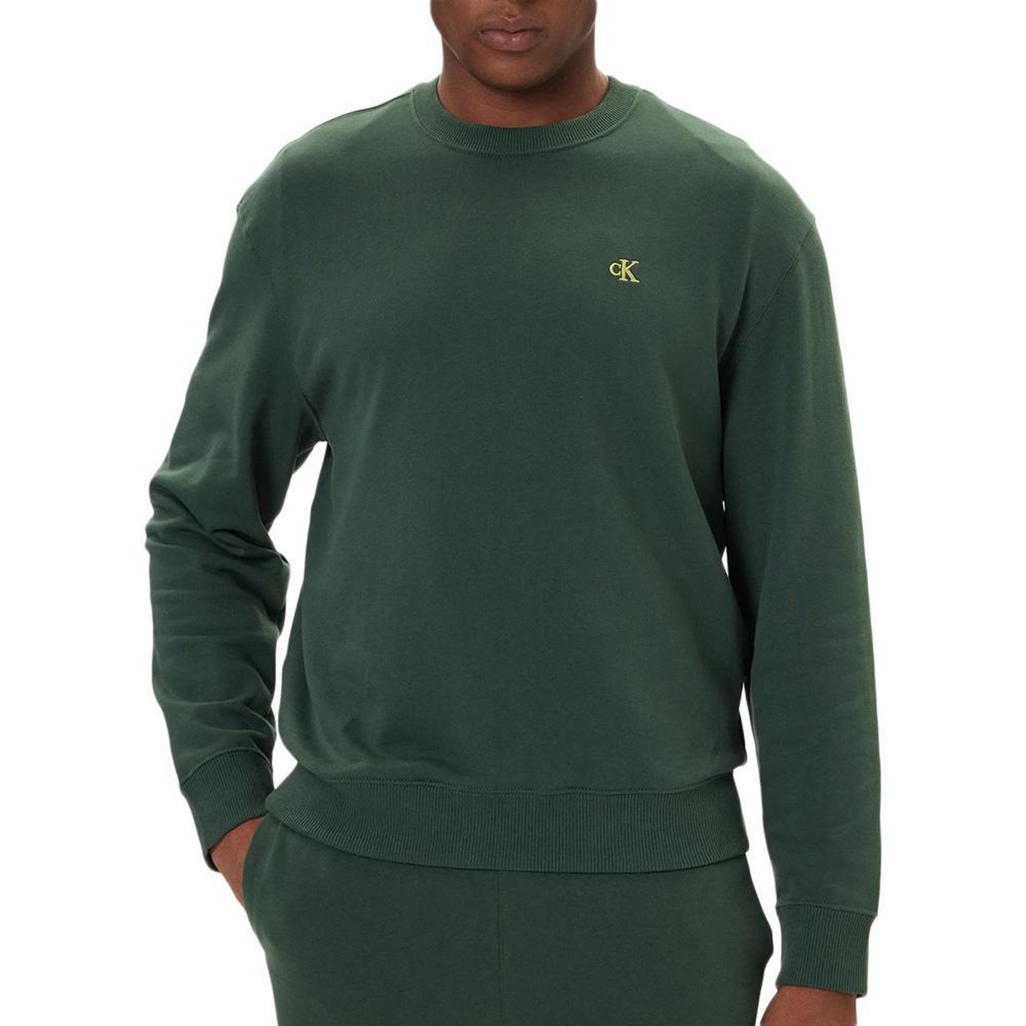 CALVIN KLEIN JEANS Sweat Vert Homme Calvin Klein 350terry Monog. Coloris disponibles : Vert