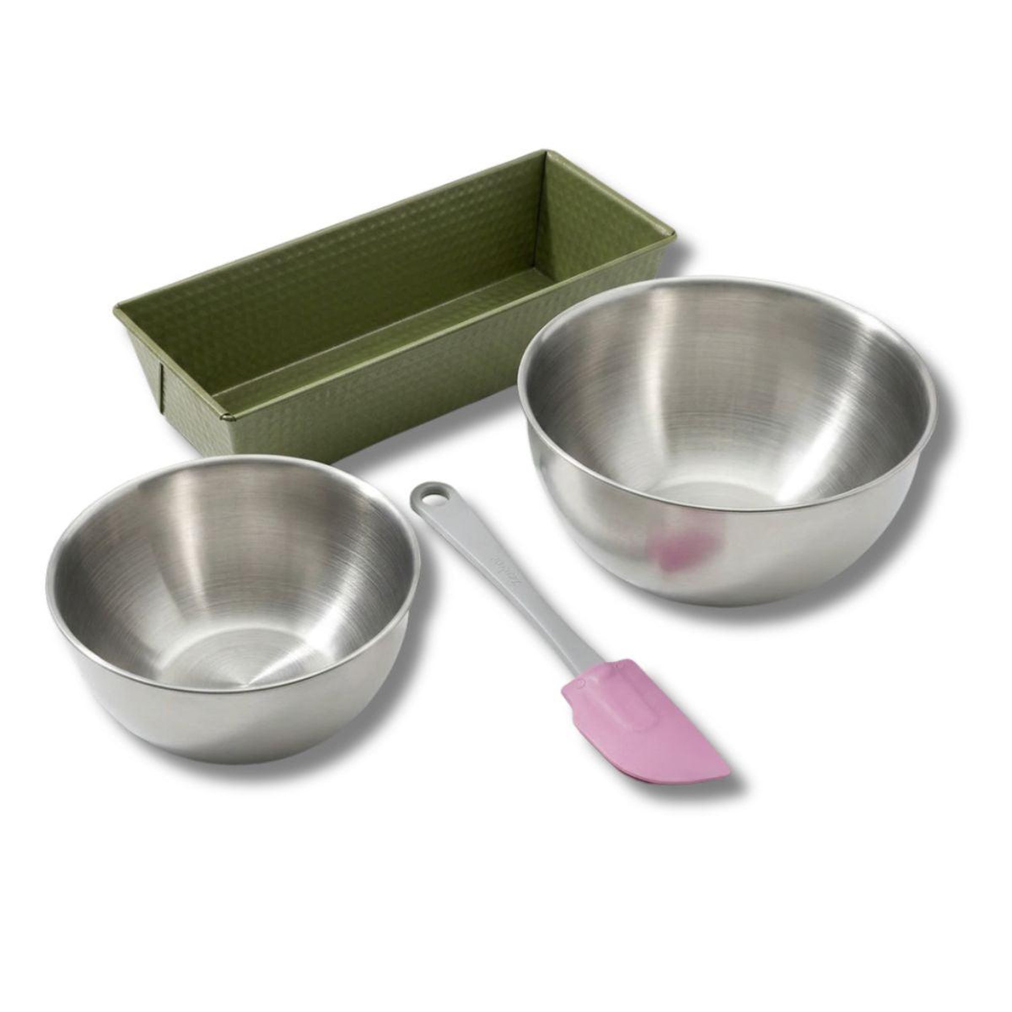 ZENKER Set de 4 ustensiles de pâtisserie moule à gâteau 2 bols et spatule zenker green vision