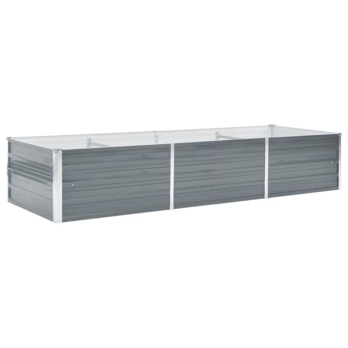VIDAXL Lit sureleve de jardin Acier galvanise 240x80x45 cm Gris