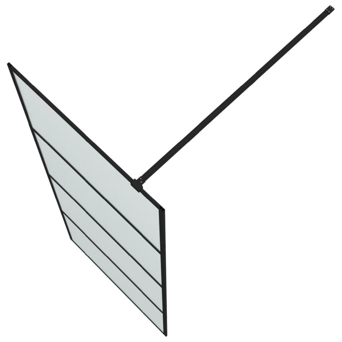 VIDAXL Paroi de douche Noir 80x195 cm Verre ESG depoli