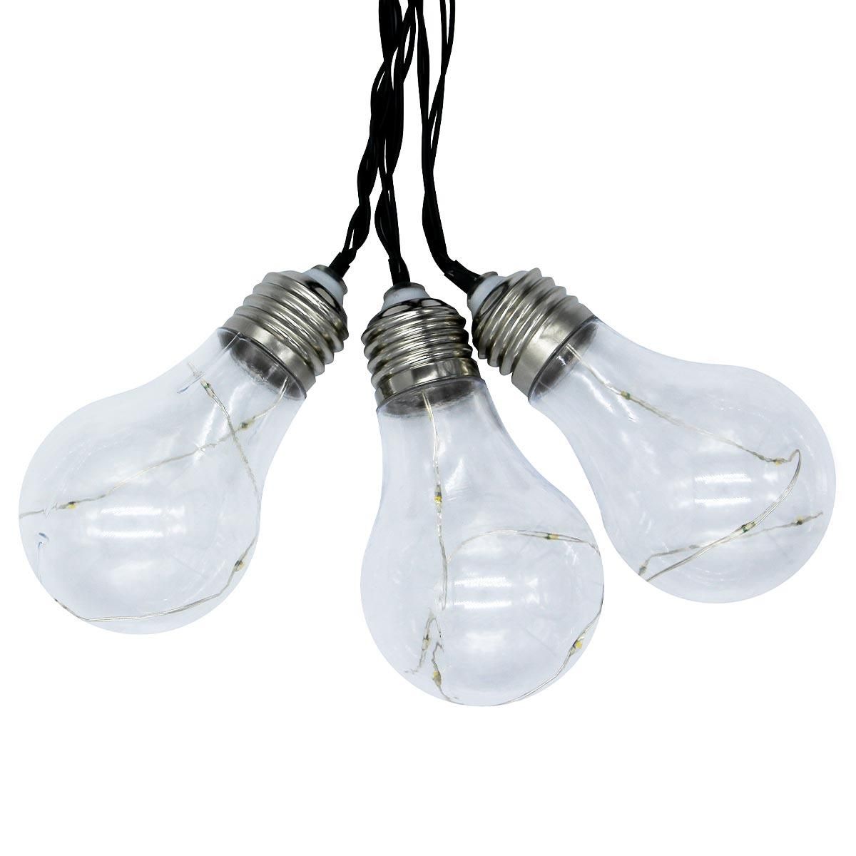 Lumisky Guirlande solaire 10 ampoules FANTASY Noir Cuivre 3.75M