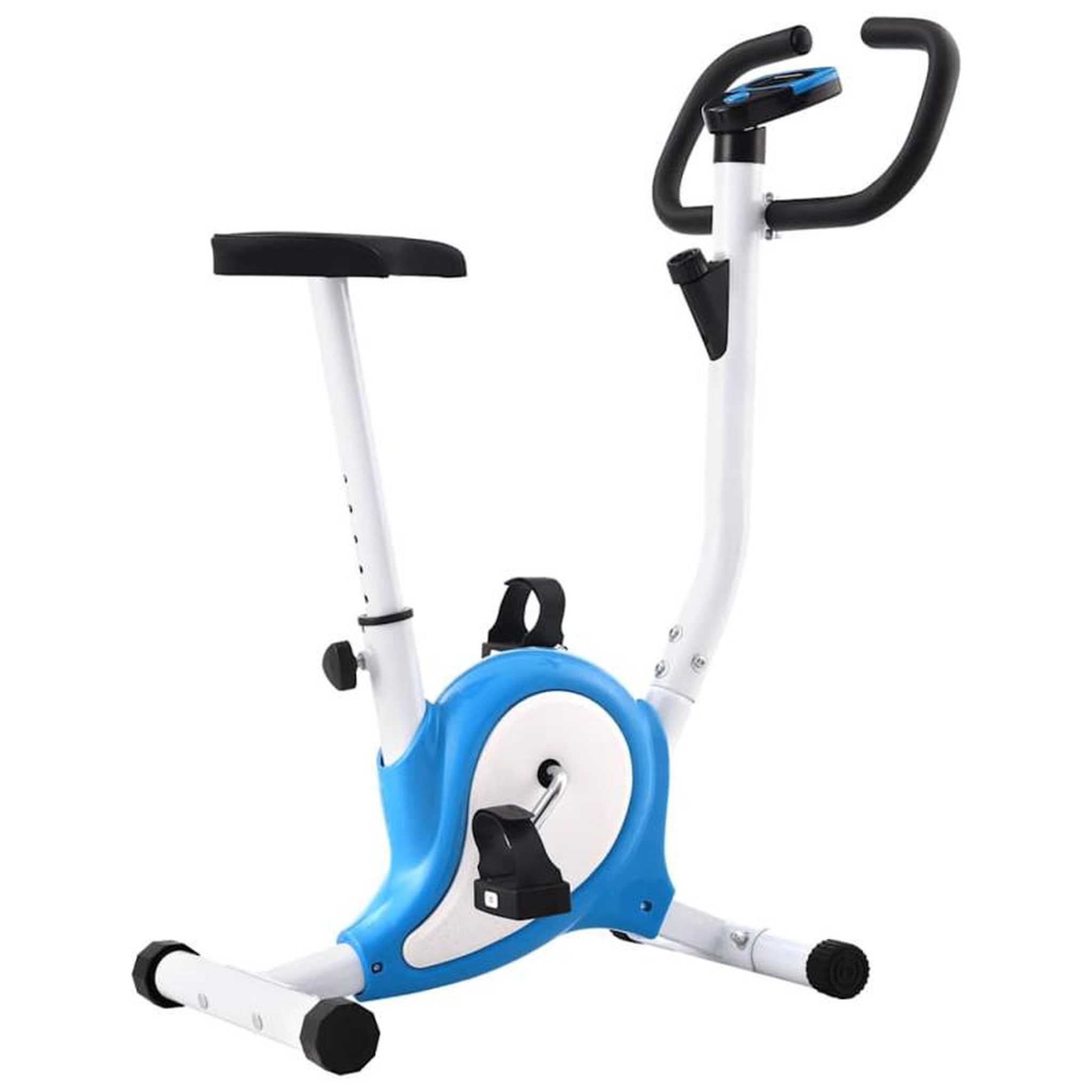 Voir la diapositive 1 : VIDAXL Vélo d appartement avec résistance à courroie Bleu