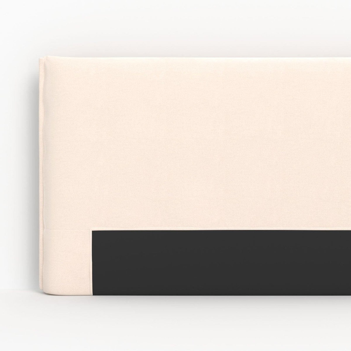 Rendez vous déco Tête de lit en tissu blanc déhoussable 160 cm-Safia