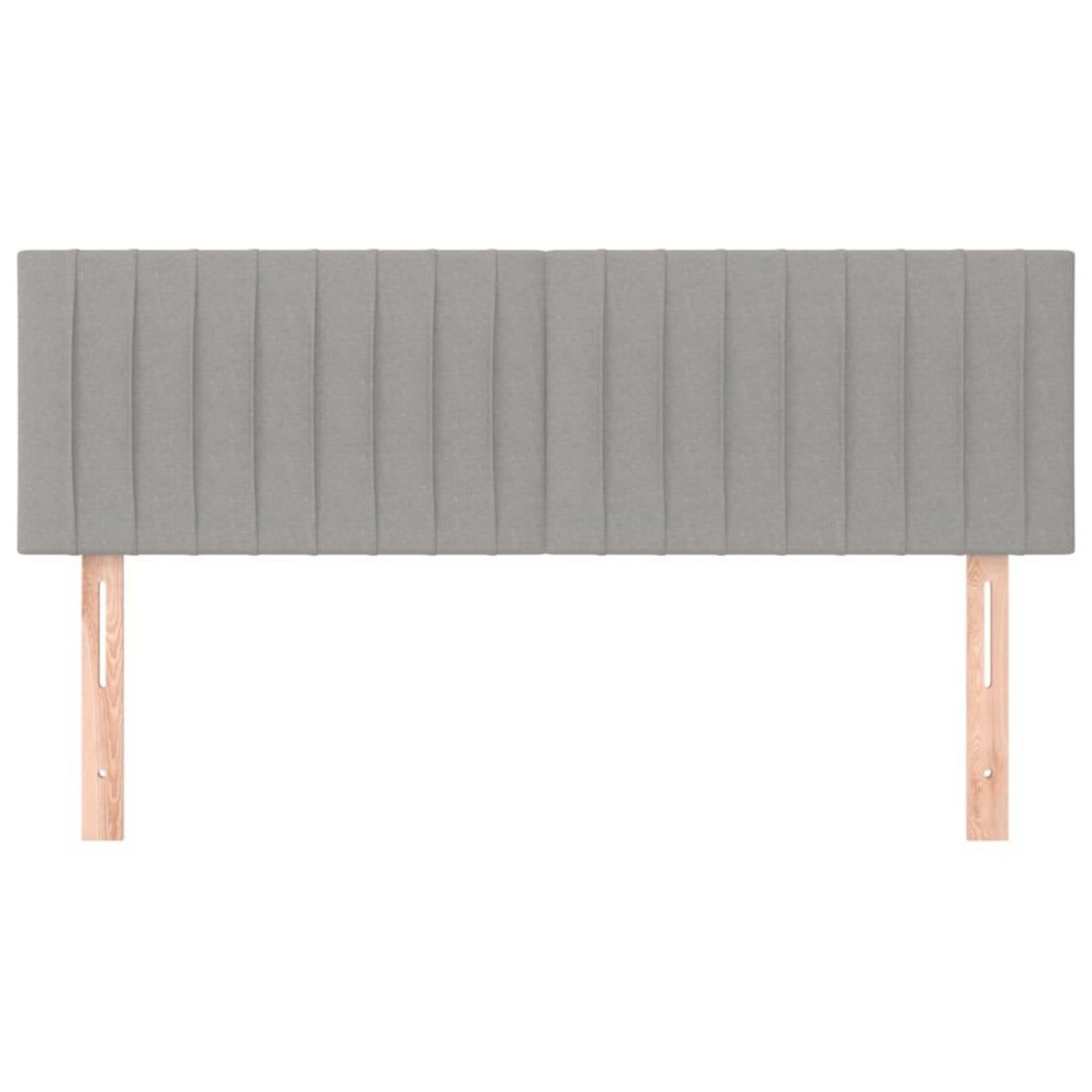 VIDAXL Tetes de lit 2 pcs Gris clair 72x5x78/88 cm Tissu