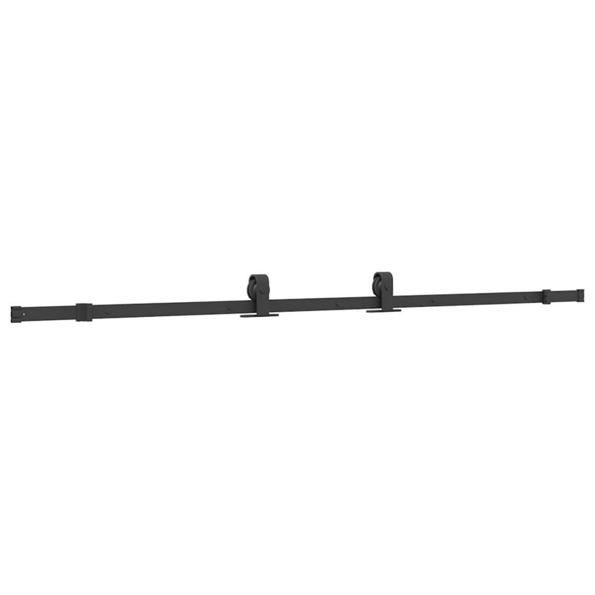 VIDAXL Kit de quincaillerie de porte coulissante 213 cm acier noir